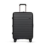Image of Antler Stamford Suitcase - Size Medium, Black | 97L, Expandable Spinner Luggage with 4 Hinomoto Wheels, Removable Packing Divider | TSA Lock | Lightweight, Matte, Hard Shell Case for Travel