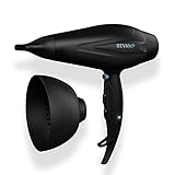 Image of REVAMP Progloss 5500 Hairdryer - Lightweight Blow Dryer with Diffuser and Concentrator, Conditioning Super Smooth Oils for Professional Styling, Ionic Technology for Smooth or Voluminous Hair - Black