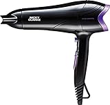 Image of Nicky Clarke 2200W Lightweight Frizz Control Fast Dry DC Ionic Hair Dryer, 2 Heat & Speed Settings, Cool Shot, 3m Salon Length Cable with Hanging Loop - NHD177, Black 7 Purple