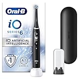 Image of Oral-B iO6 Electric Toothbrush with Revolutionary iO Technology, 1 Toothbrush Head & Travel Case, 5 Modes with Teeth Whitening, UK 2 Pin Plug, Black Lava, Io6 Black