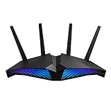 Image of ASUS RT-AX82U 5400 Dual Band + Wi-Fi 6 Gaming Router,PS5 Compatible,up to 2000 sq ft & 30+ devices,Mobile Game Mode, ASUS AURA RGB,Lifetime Free Internet Security,Mesh Wi-Fi support, gaming port,black