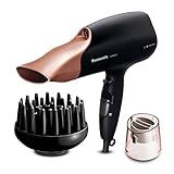Image of Panasonic EH-NA65CN895 Nanoe Hair Dryer with Diffuser, Quick Dry & Styling Nozzle - Visibly Improved Shine (Rose Gold), Gifts for women